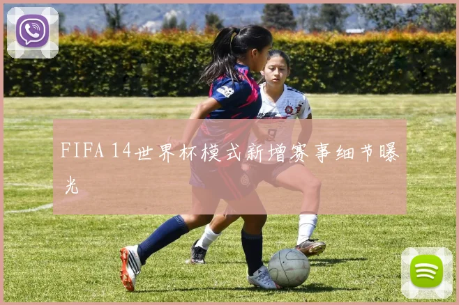 FIFA 14世界杯模式新增赛事细节曝光